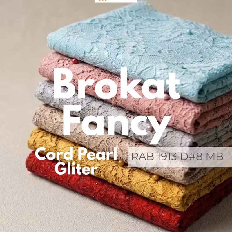 Home 8 Kain Brokat Fancy Cord Pearl Glitter RAB 1913 D#8 MB
