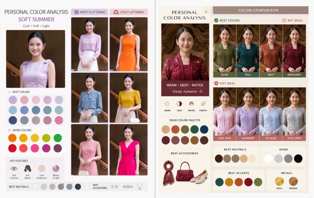 Infografis Ideal Personal Color Analysis