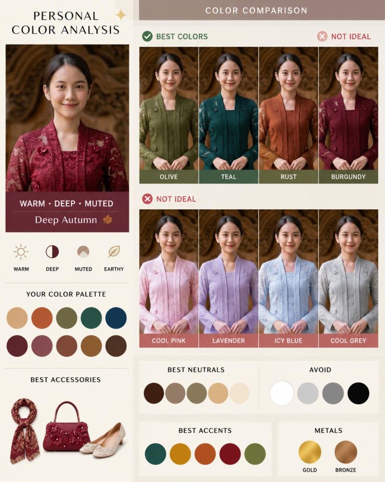 5 Menit Analisis Warna Kebaya Brokat: Trik Instan Pilih Warna Kebaya yang Super Memukau