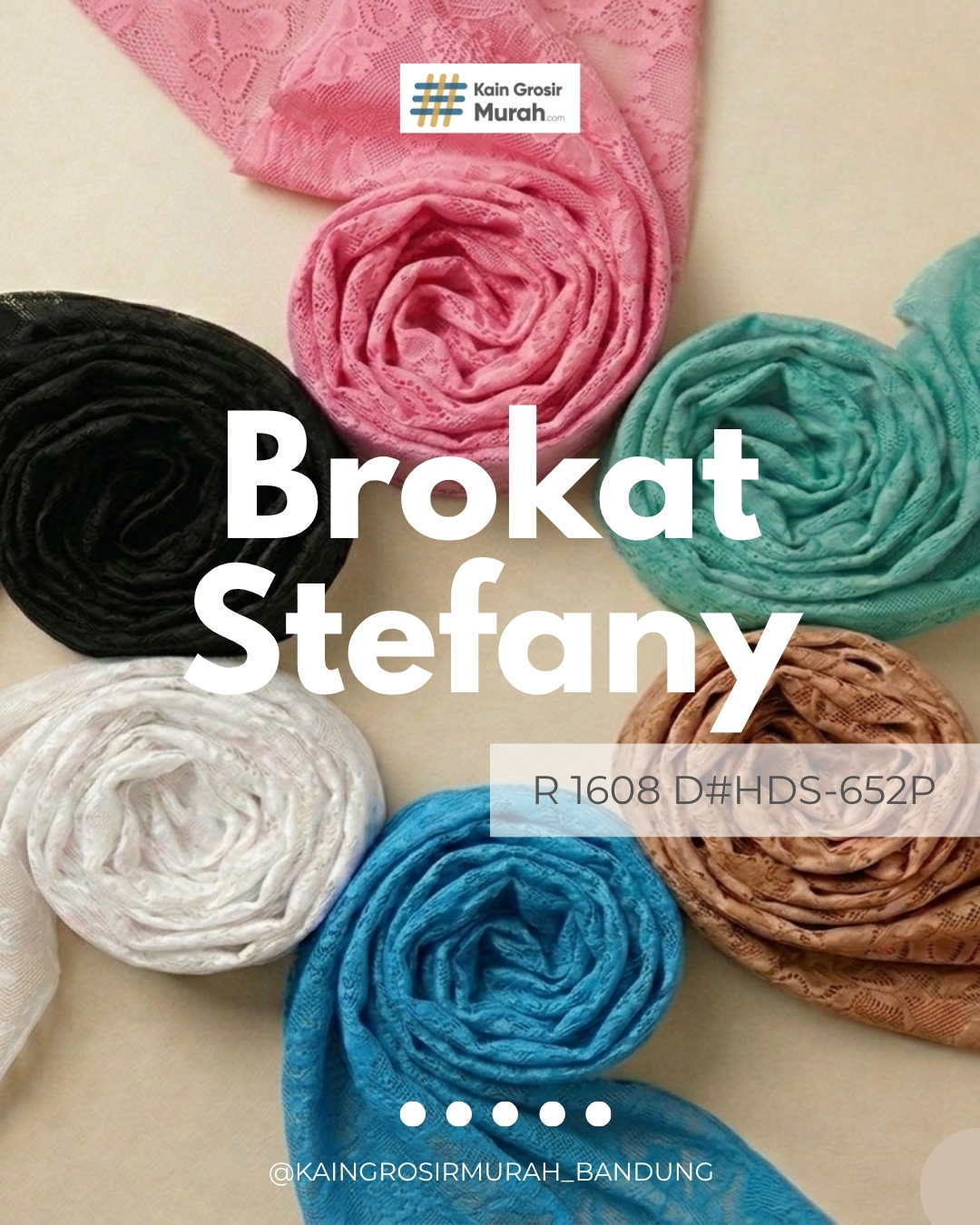 Brokat Stefany R 1608 D#HDS-652P 1 Kain Brokat Stefany R 1608 D#HDS-652P