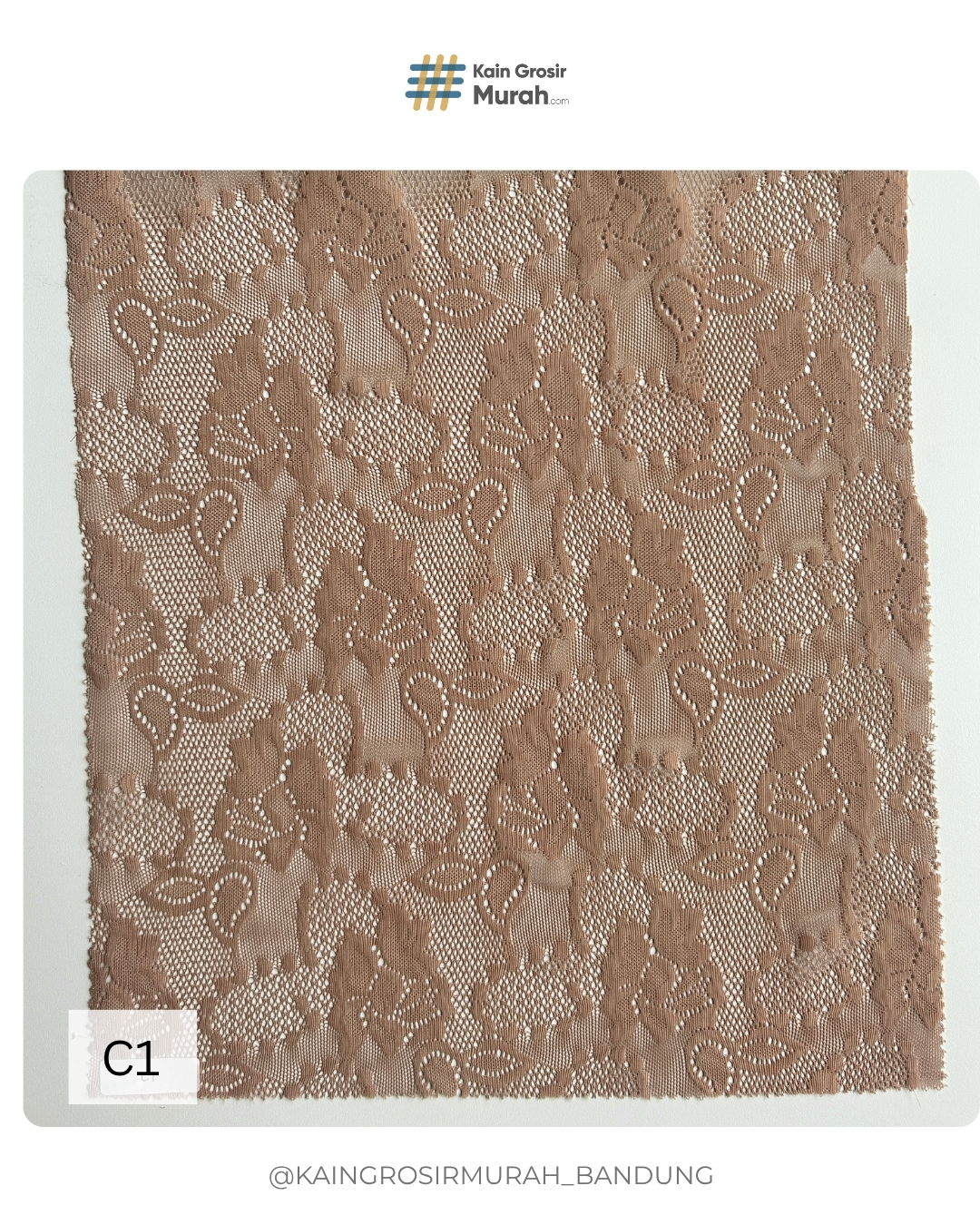 Brokat Stefany R 1608 D#HDS-652P 2 Warna C1 Coklat Milo Brokat Stefany R 1608 D#HDS-652P