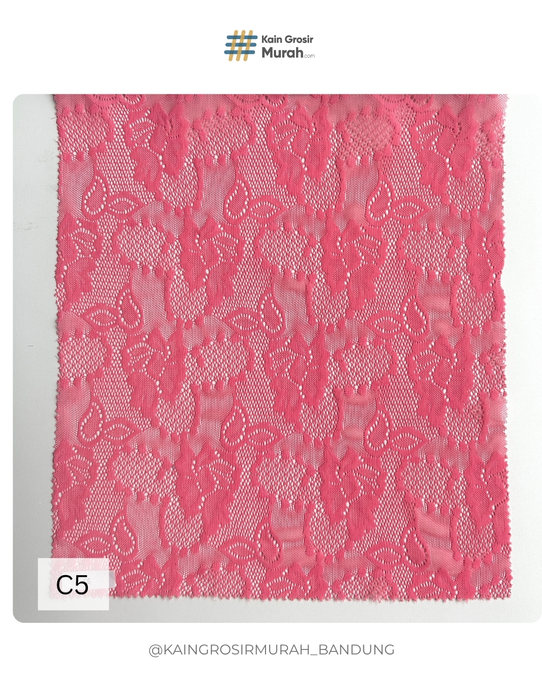 Brokat Stefany R 1608 D#HDS-652P 6 Warna C5 Pink Brokat Stefany R 1608 D#HDS-652P