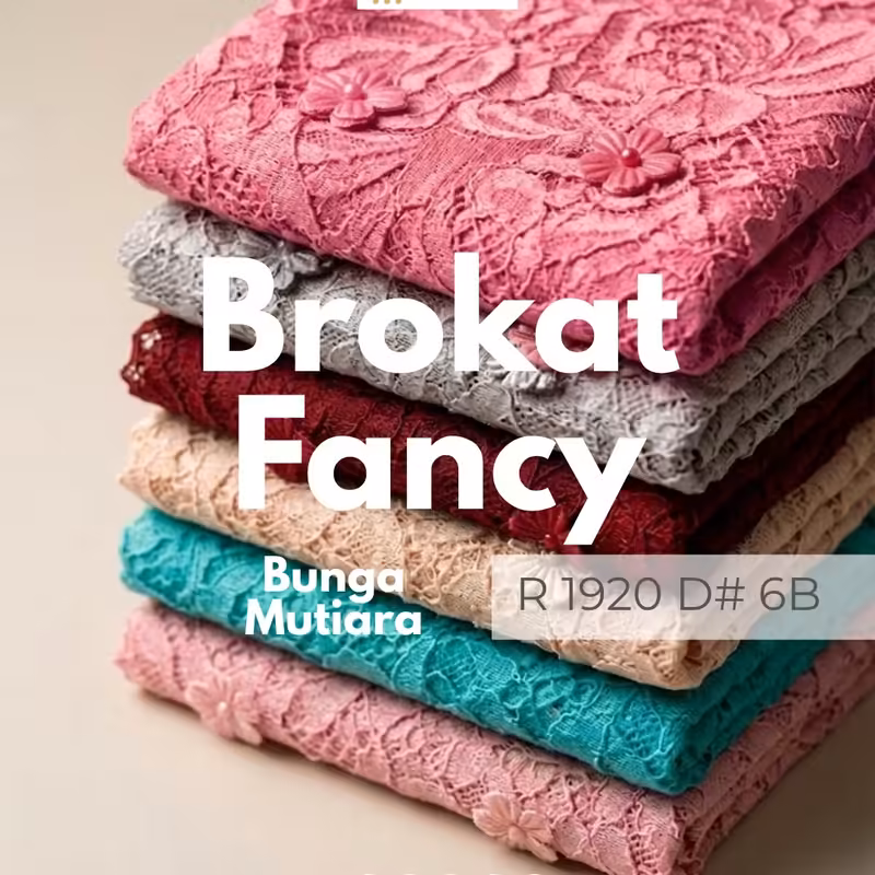 Home 6 Brokat Fancy Bunga Mutiara R 1920 D#6B