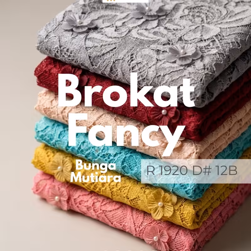 Home 7 Brokat Fancy Bunga Mutiara R 1920 D#12B