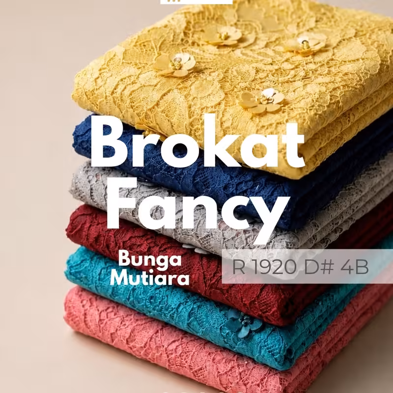 Home 9 Brokat Fancy Bunga Mutiara R 1920 D#4B