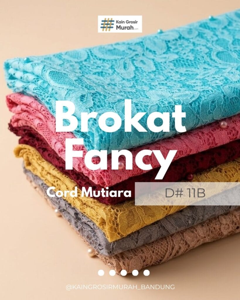 Home 6 Kain Brokat Fancy Cord Mutiara D#11B