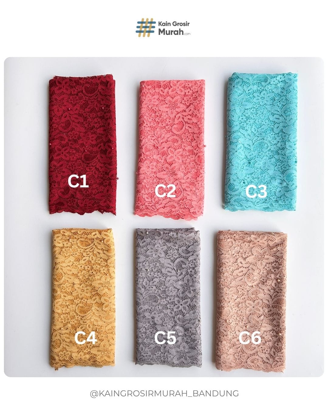 Kain Brokat Fancy Cord Mutiara D#11B 2 Katalog warna Kain Brokat Fancy Cord Mutiara D#11B