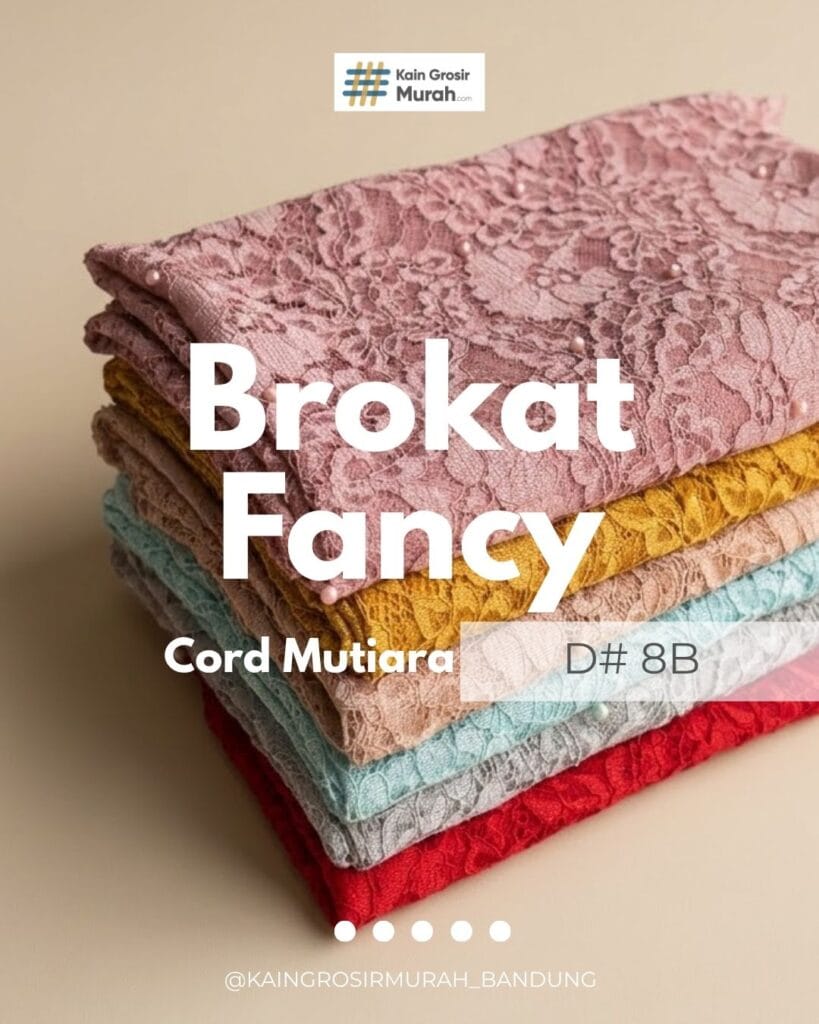 Home 7 Kain Brokat Fancy Cord Mutiara D#8B