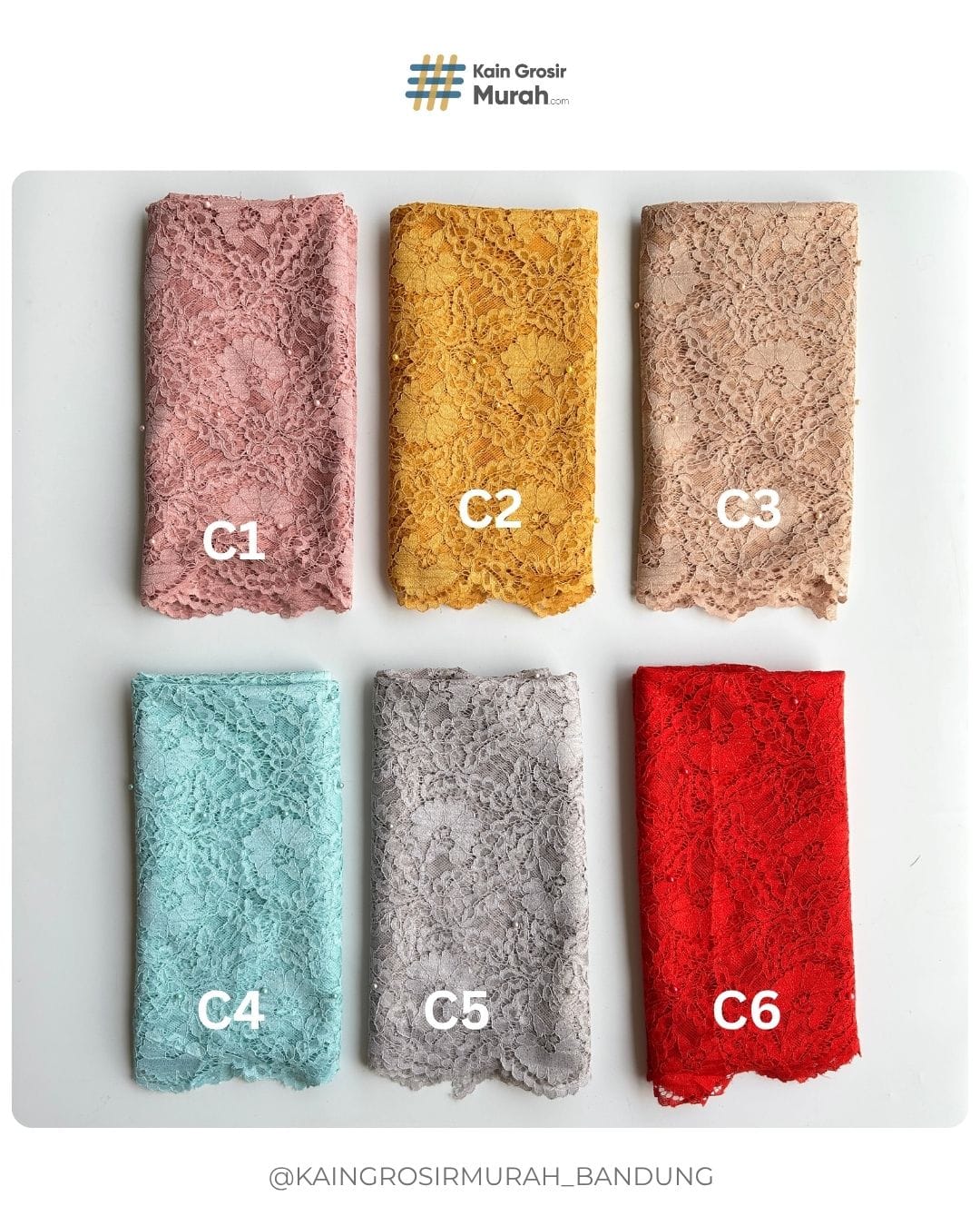Kain Brokat Fancy Cord Mutiara D#8B 2 Warna warna Kain Brokat Fancy Cord Mutiara D#8B