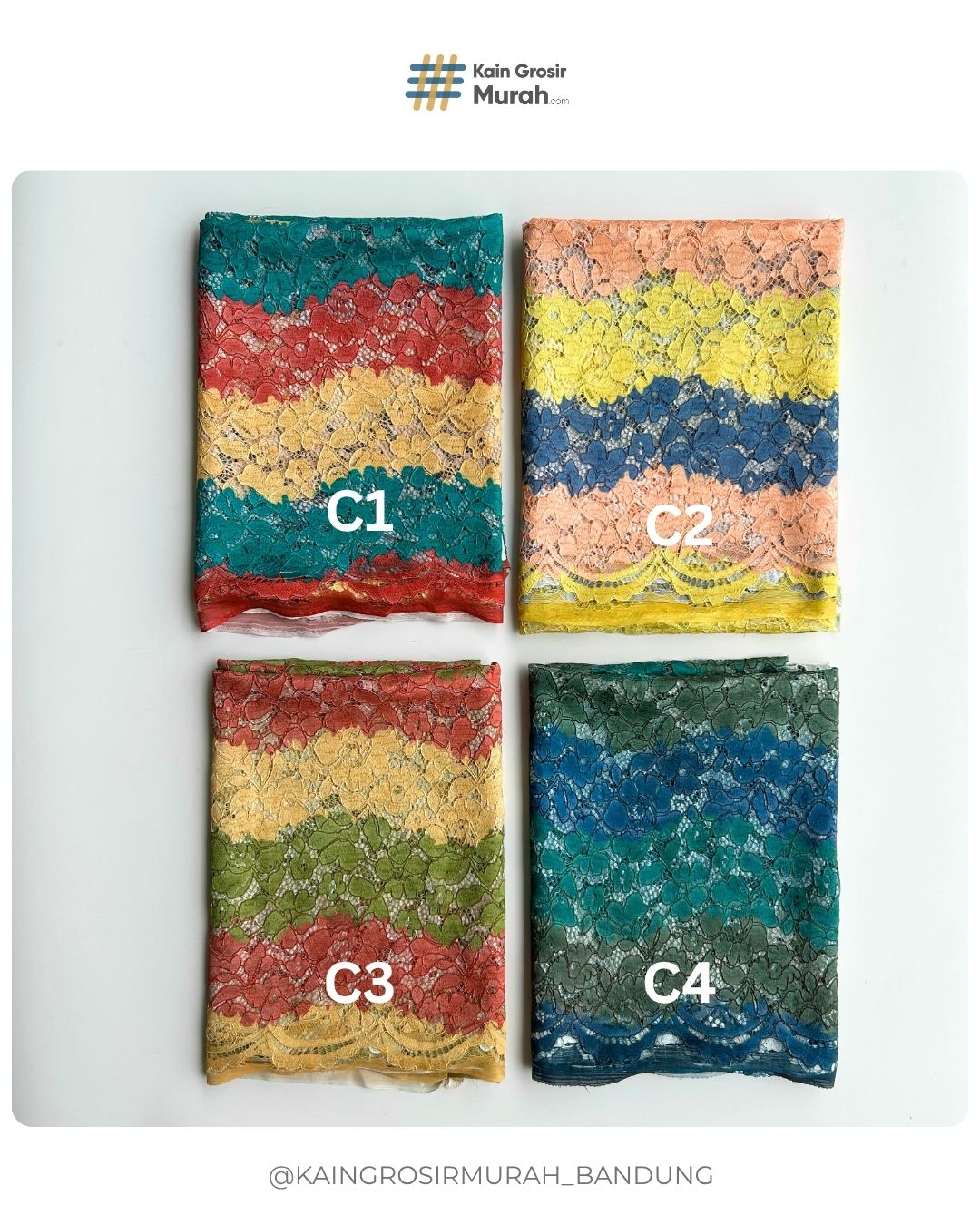 Kain Brokat Luxury Print D#3 2 Katalog warna Kain Brokat Luxury Print D#3