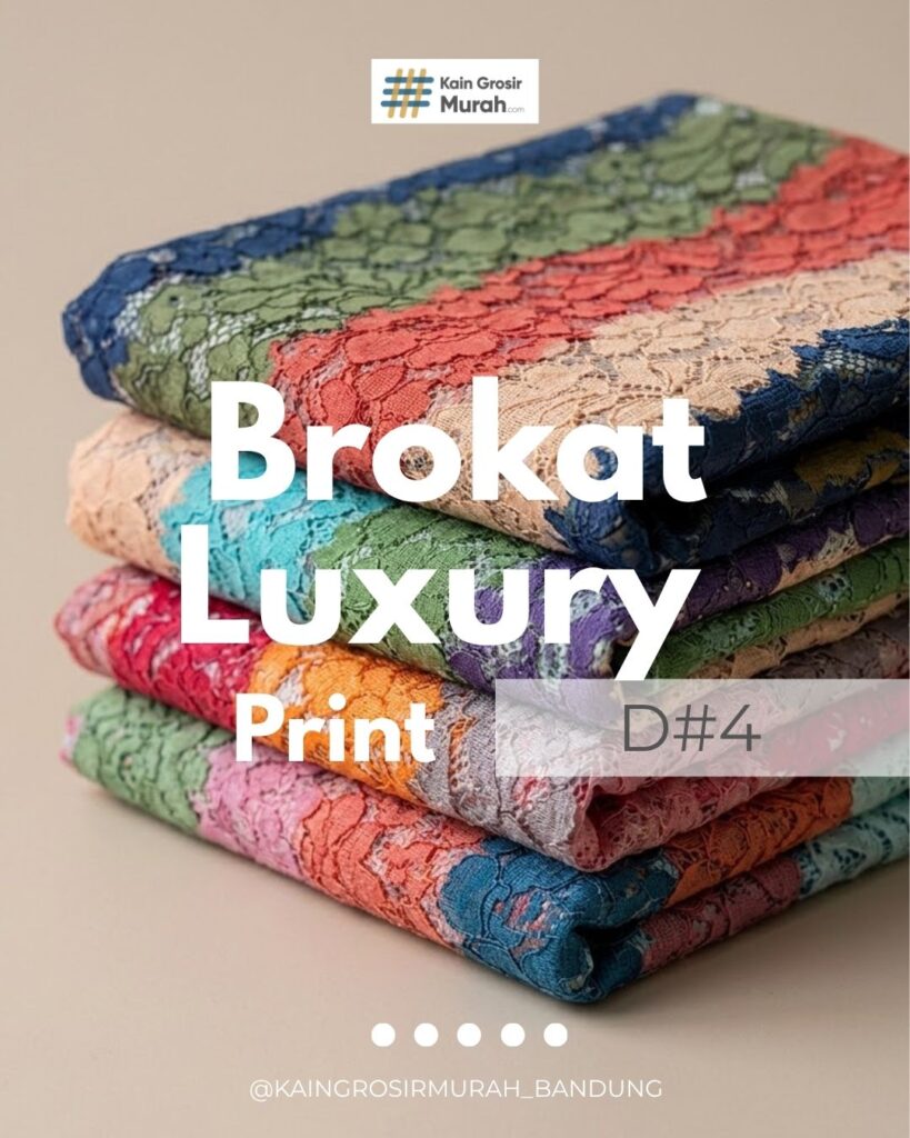 Kain Brokat Luxury Print D#4