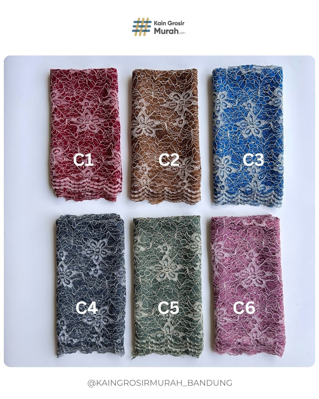 Kain Brokat Luxury Twotone D#4 2 Warna2 katalog Kain Brokat Luxury Twotone D#4