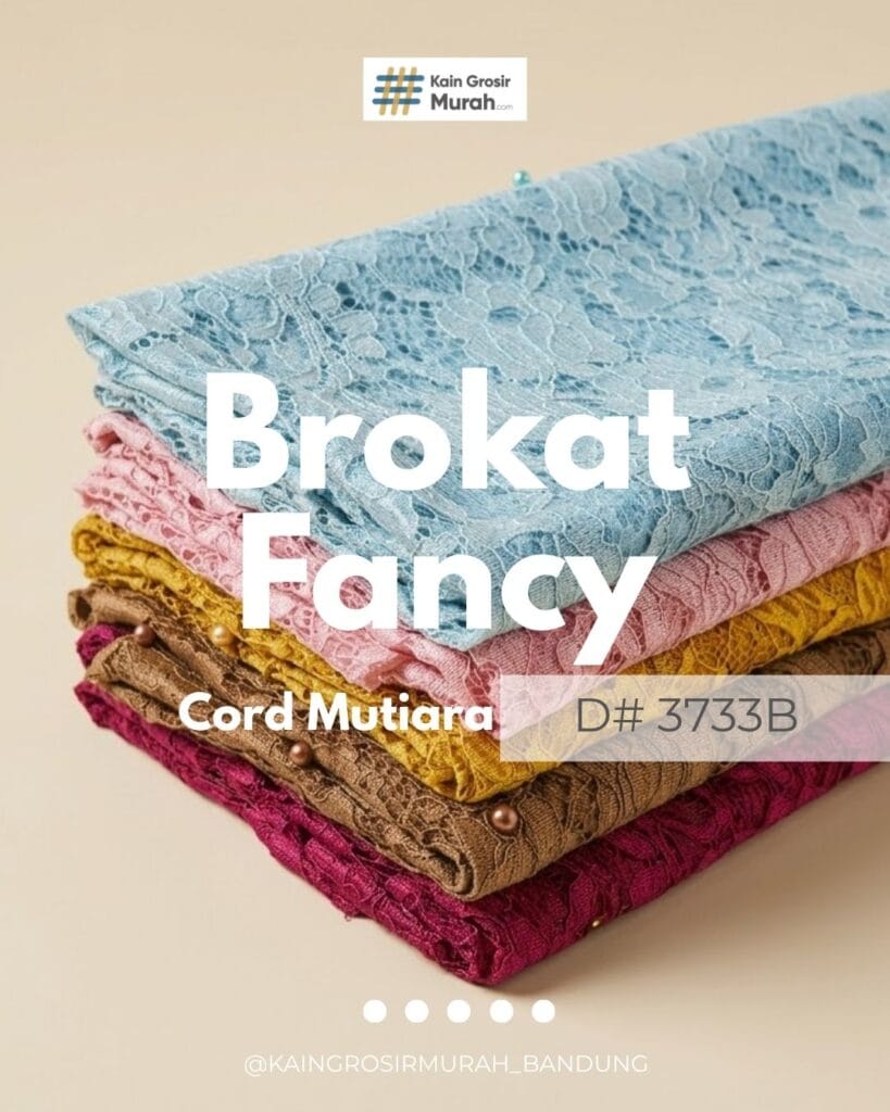 Home 8 Kain Brokat Fancy Cord Mutiara D#3773B